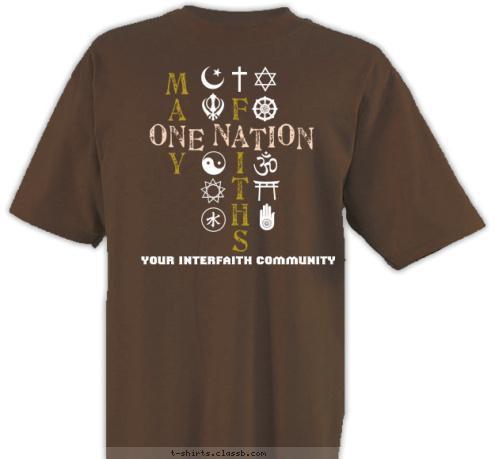 YOUR INTERFAITH COMMUNITY T-shirt Design sp 1973 redone as SP 2116