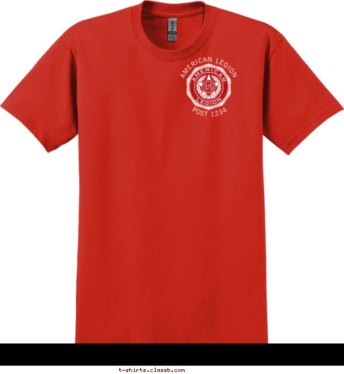 AMERICAN LEGION POST 1234 ANYTOWN , USA FALLEN BUT NOT FORGOTTEN AMERICAN LEGION POST 1234 T-shirt Design 