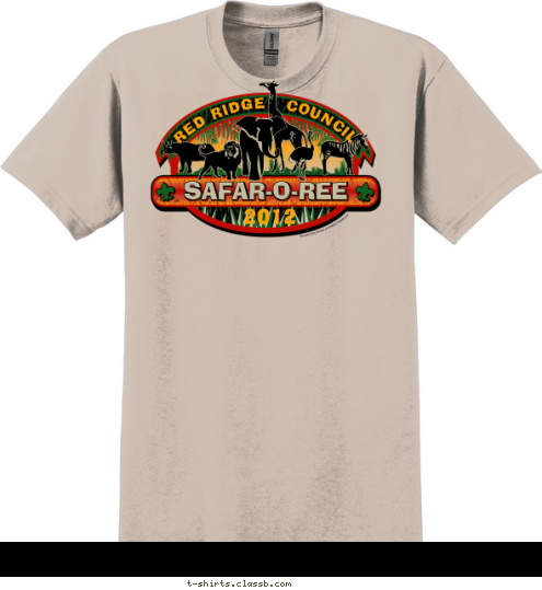 2012 RED RIDGE   COUNCIL SAFAR-O-REE T-shirt Design 