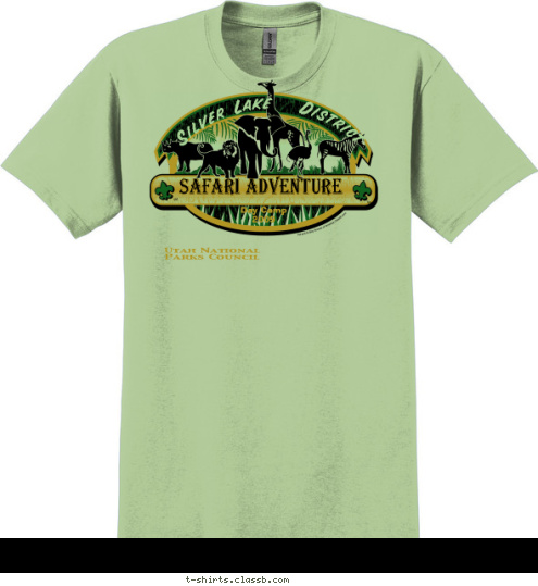 Utah National Parks Council Day Camp
2009 Silver Lake   District Safari Adventure T-shirt Design 