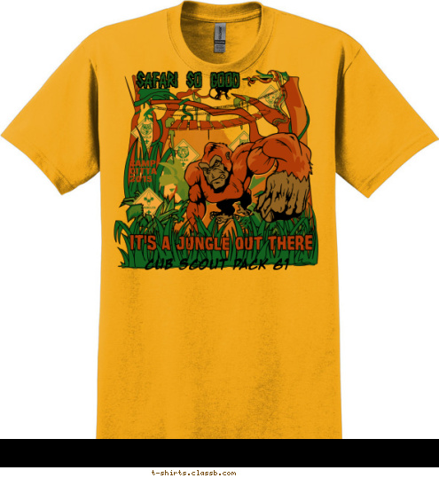 Camp Food Rocks!  
Camp
Citta
          PACK 61
JUNGLE
Safari
2015 I Survived! Camp 
Citta 
 2015 Cub Scout Pack 61 New Text Safari So Good It's a Jungle Out There T-shirt Design 