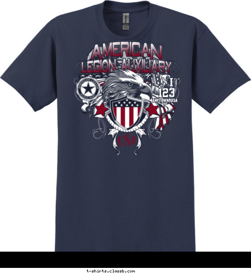 Your text here! ANYTOWN, USA 123 T-shirt Design SP5901