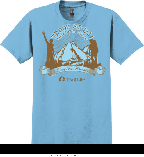 TROOP ST-1234 Yourtown, ST Chartered By Great Organization T-shirt Design SP5913