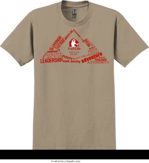 Your text here! TROOP ST 1234 Chartered By Great Organization Yourtown, State T-shirt Design SP5914