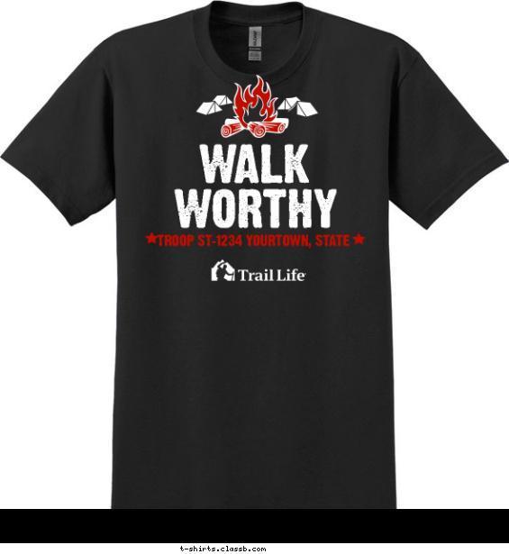 Walk Worthy Campout T-shirt Design