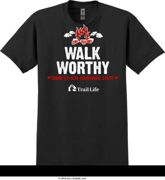 Walk Worthy Campout T-shirt Design