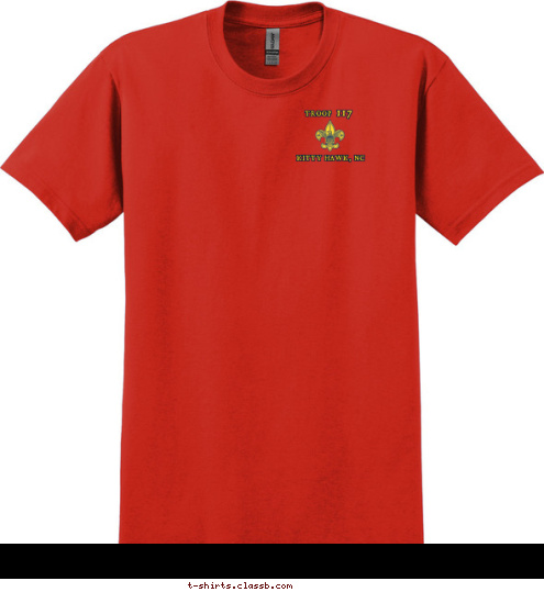 KITTY HAWK, NC TROOP 117 117 TROOP KITTY HAWK, NC T-shirt Design 