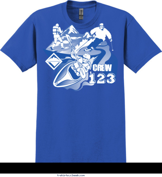 Kayaking Crew Shirt T-shirt Design
