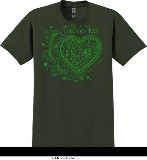 Anytown, USA Girl Scout Troop 123 T-shirt Design 