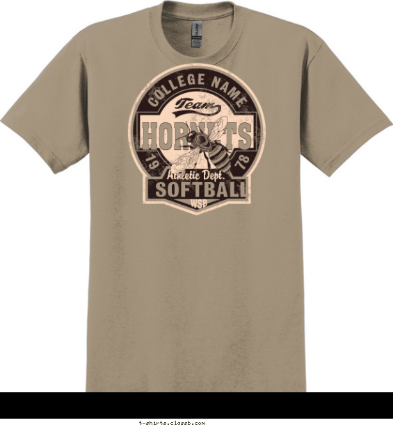 Softball Mascot Banner T-shirt Design