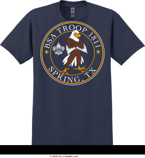 SPRING, TX BSA TROOP 1811 T-shirt Design 