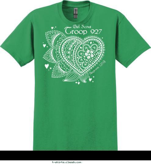 Anytown, USA Girl Scout Troop 927 T-shirt Design 