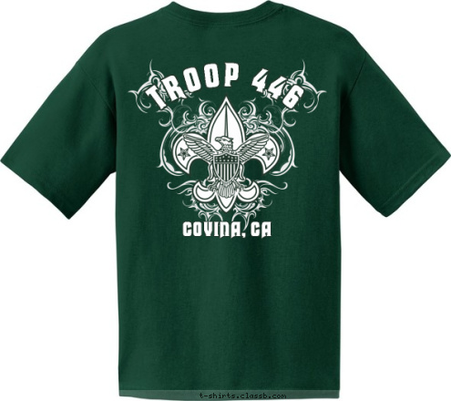 COVINA, CA TROOP 446 Covina, CA TROOP 446 T-shirt Design 