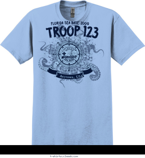 TROOP 123 Anytown, USA T-shirt Design 