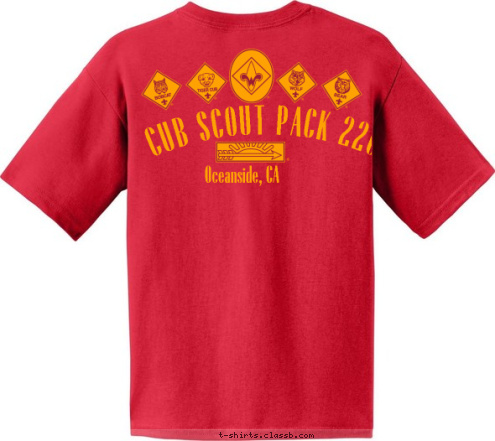 Oceanside, CA CUB SCOUT PACK 226 T-shirt Design 