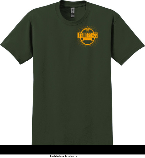 1477 TROOP Pulaski, Wis. TROOP 1477 T-shirt Design 