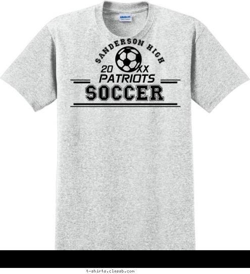 SOCCER SANDERSON HIGH PATRIOTS 20               12 T-shirt Design sp155 