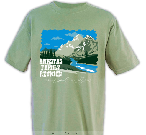 Anastas
Family
Reunion Mount Hood, OR • July, 2015 T-shirt Design 