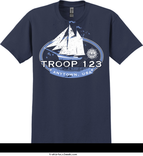 ANYTOWN, USA TROOP 123 T-shirt Design 