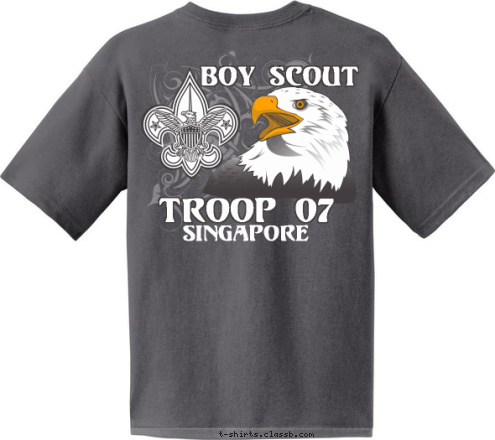 TROOP 123 SINGAPORE BOY SCOUT TROOP 07 SINGAPORE TROOP 07 T-shirt Design 