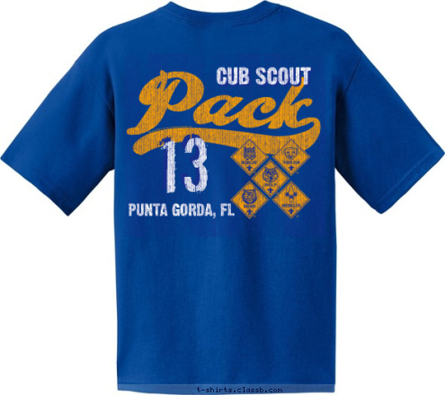 13 PACK 13 PUNTA GORDA, FL CUB SCOUT T-shirt Design 