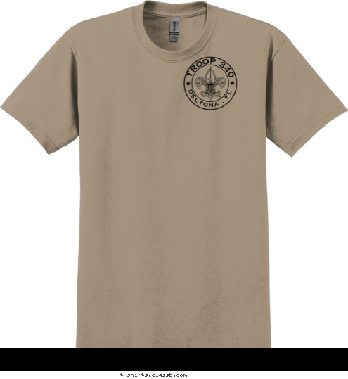 New Text TROOP 340 DELTONA , FL  T-shirt Design 