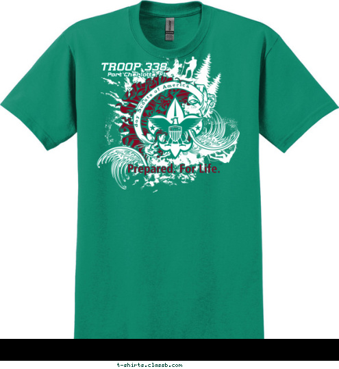 TROOP 338 Port Charlotte, FL Boy Scouts of America T-shirt Design 