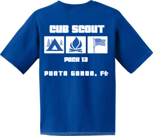 PACK 13 PUNTA GORDA, FL PACK 13 SINCE 2014 CUB SCOUT T-shirt Design 