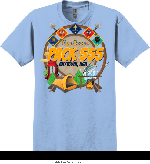 PACK 555 ANYTOWN, USA T-shirt Design 