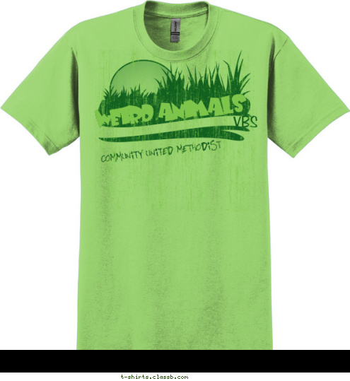 VBS WEIRD ANIMALS COMMUNITY UNITED METHODIST T-shirt Design 