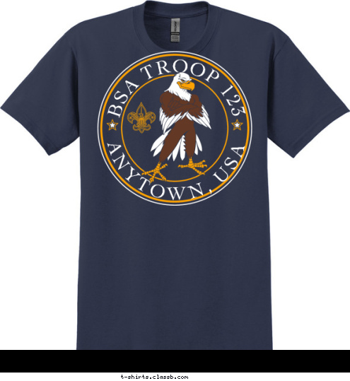ANYTOWN, USA BSA TROOP 123 T-shirt Design 