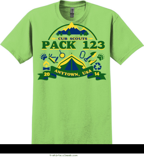 14 20 PACK 123 ANYTOWN, USA T-shirt Design 