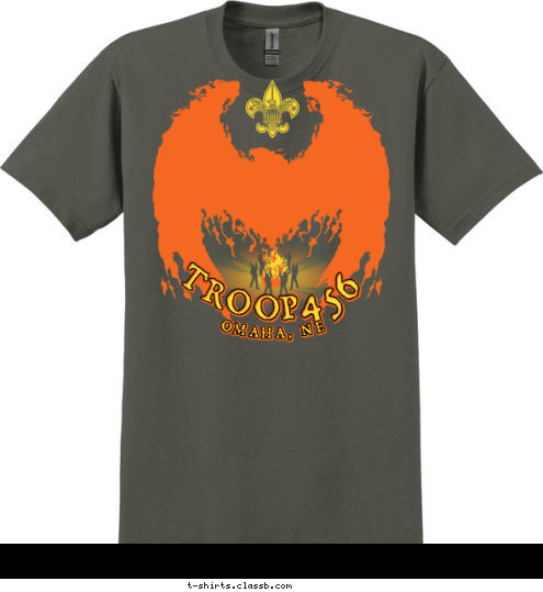 OMAHA, NE 456 TROOP T-shirt Design 