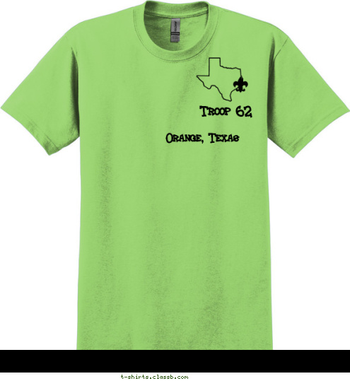 Scout  Orange, Texas Troop 62 T-shirt Design 