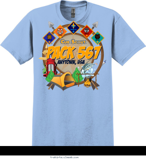 PACK 567 ANYTOWN, USA T-shirt Design 