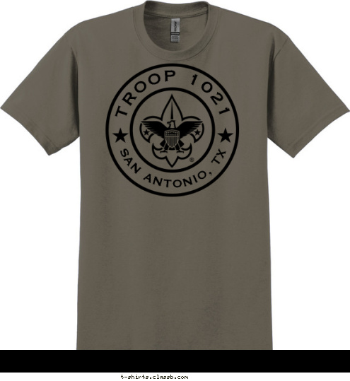 TROOP 1021 SAN ANTONIO, TX T-shirt Design 