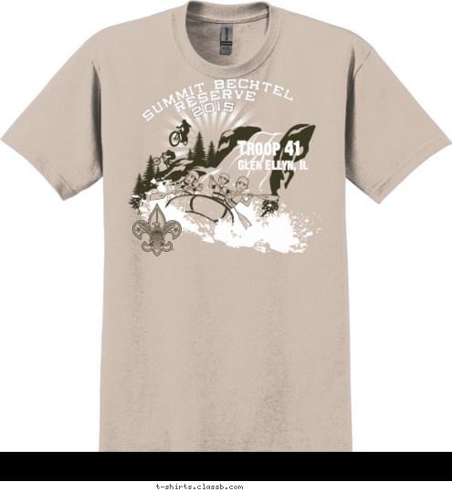 Glen Ellyn, Il Troop 41 2015 RESERVE SUMMIT BECHTEL T-shirt Design 