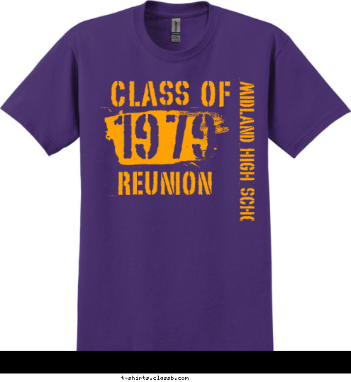 1979 MIDLAND HIGH SCHOOL REUNION CLASS OF T-shirt Design 