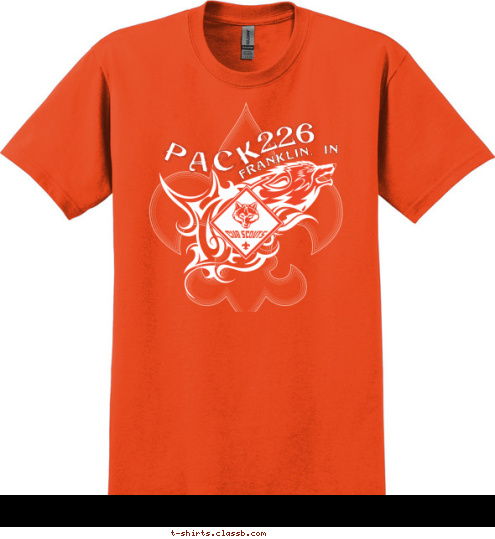 franklin, IN  226  PACK T-shirt Design 