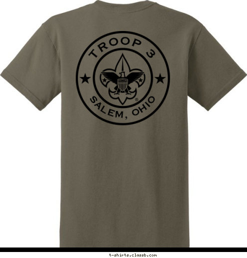 SALEM, OHIO TROOP 3 SALEM, OHIO TROOP 3 T-shirt Design 