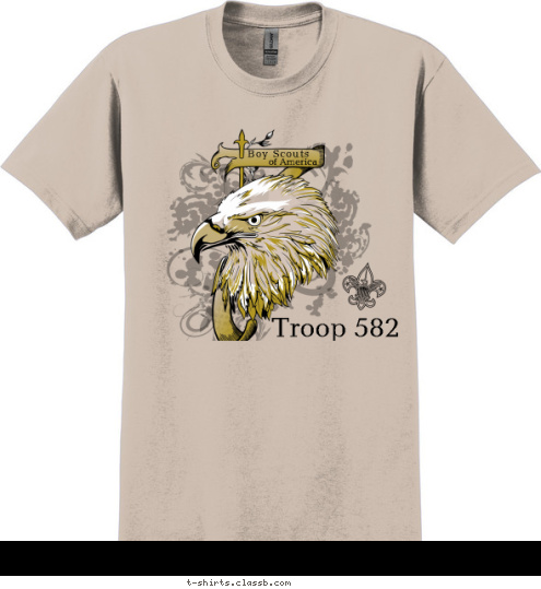 Troop 582 Rogers, Minnesota Boy Scouts
 of America T-shirt Design 