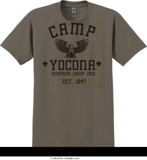 123 YOCONA SUMMER CAMP 2015 EST. 1947 CAMP T-shirt Design 