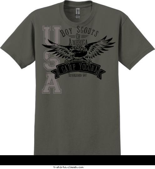 Of Boy Scouts America CAMP YOCONA Established 1947 A S U T-shirt Design 