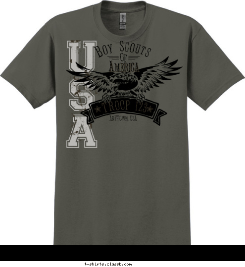 Of Boy Scouts America TROOP 123 ANYTOWN, USA A S U T-shirt Design 