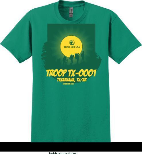 GROWING and GOING Texarkana, TX/AR TROOP TX-0001 T-shirt Design 