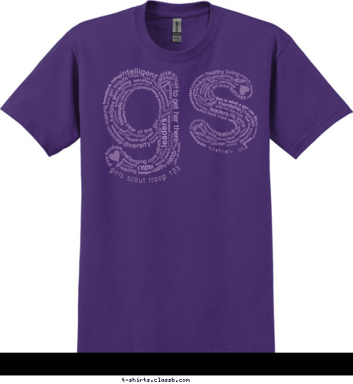 girls scout troop 123 anytown, usa T-shirt Design 