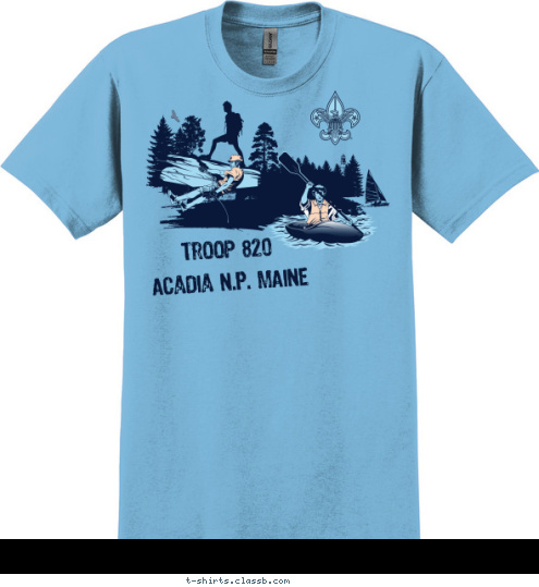 T A 2015 Summer Trip New Text New Text Red Ridge Council Troop 820
 Acadia N.P. MAINE T-shirt Design 