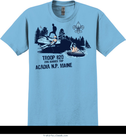 2015 Summer Trip Troop 820
 Acadia N.P. MAINE T-shirt Design 