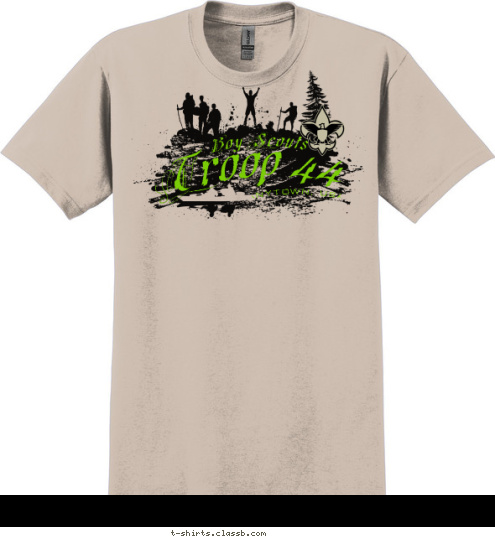 Troop 44 ANYTOWN, USA Boy Scouts T-shirt Design 