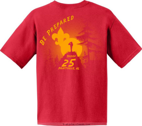   25
 Prattville, AL Troop Be Prepared T-shirt Design 